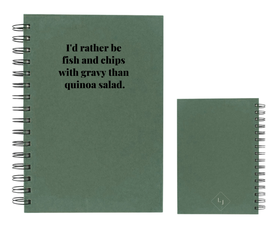 Lisa Johnson Notebooks - 4 colours - 4 quotes to choose from