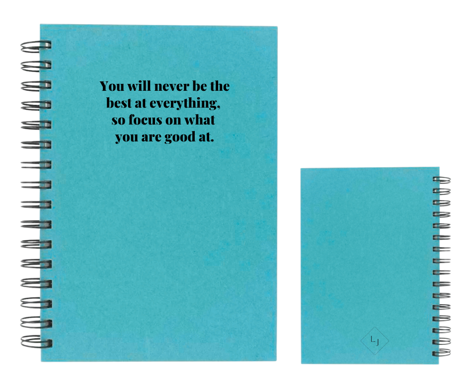 Lisa Johnson Notebooks - 4 colours - 4 quotes to choose from