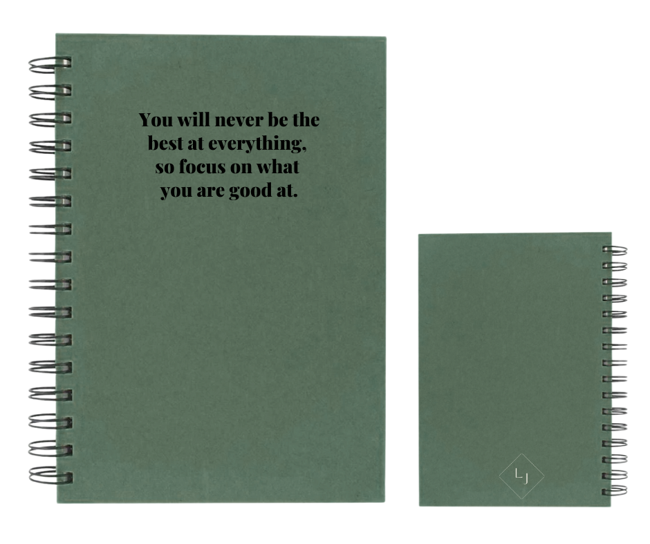 Lisa Johnson Notebooks - 4 colours - 4 quotes to choose from